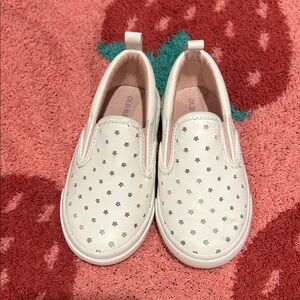 Old Navy Kids White Star Slip-On Sneakers